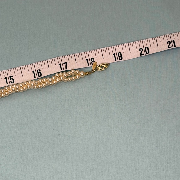 Vintage Napier faux ivory graduated pearl 3 strand twisted necklace 18" - Picture 8 of 8